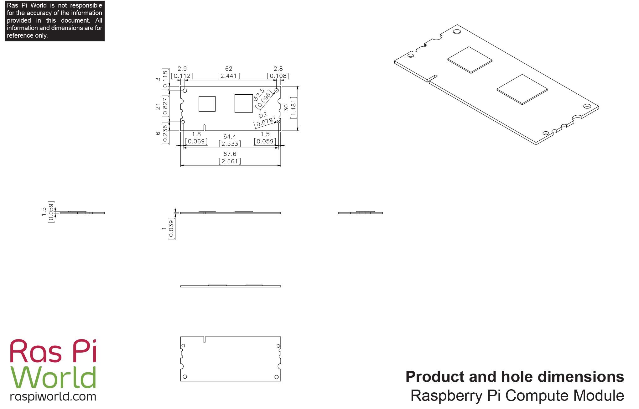 All Raspberry Pi Products Dimension Drawings 2146